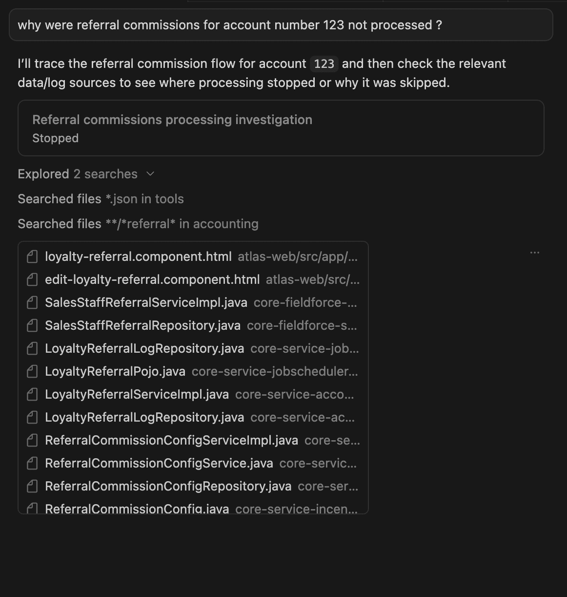 AI session without Kognita — wandering through code